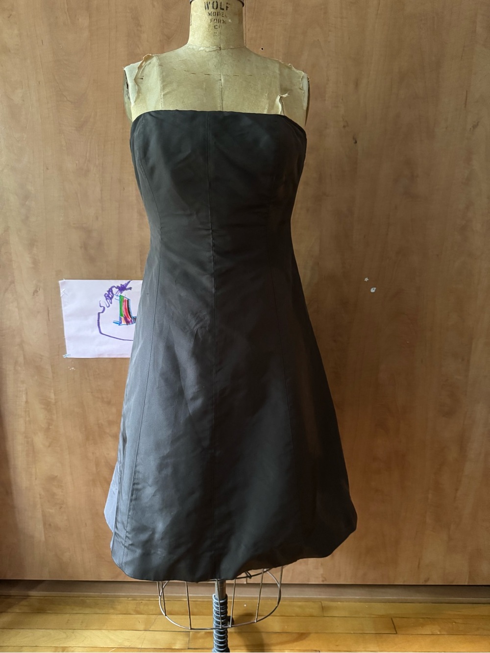 J. Crew Strapless 100% Silk Chocolate Brown A-Line Cocktail Dress